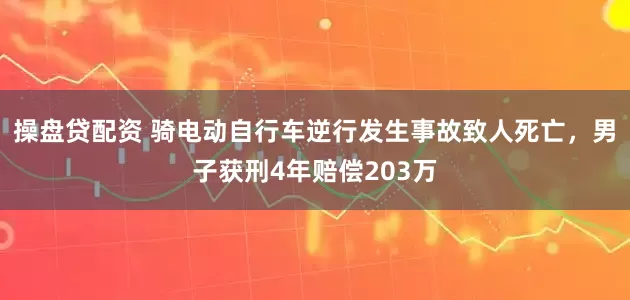 操盘贷配资 骑电动自行车逆行发生事故致人死亡，男子获刑4年赔偿203万